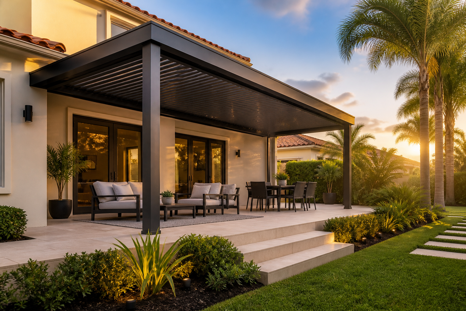 Concept rendering of a finished South Florida outdoor room