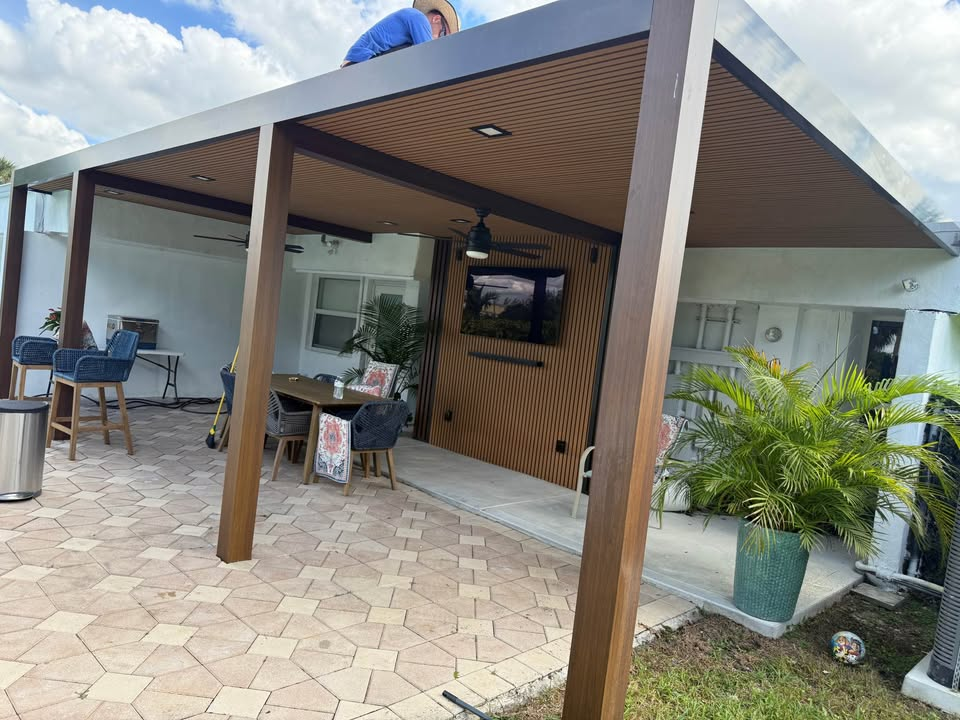 Patio cover installation